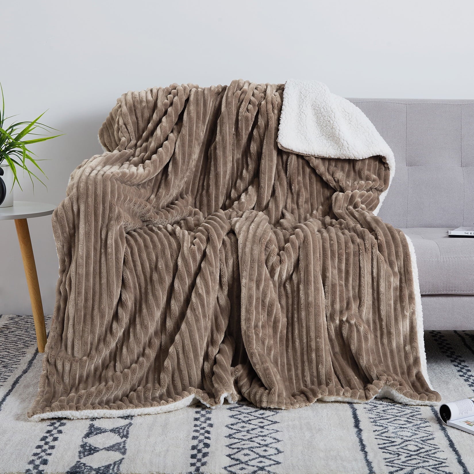 Double-Sided Plush Throw